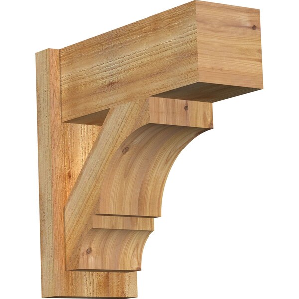 Ekena Millwork Balboa Block Rough Sawn Outlooker, Western Red Cedar, 8"W x 20"D x 20"H OUT08X20X20BOA05RWR - main